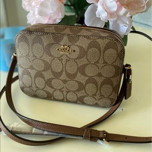 Coach Signature cámara Bag. Khaki color